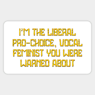 I'm the liberal, pro-choice Magnet